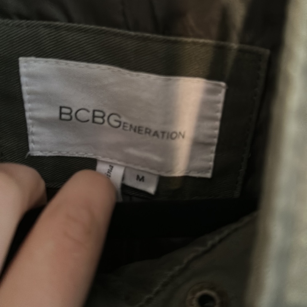 Bcbgeneration Green Utility Jacket Size Medium - image 3